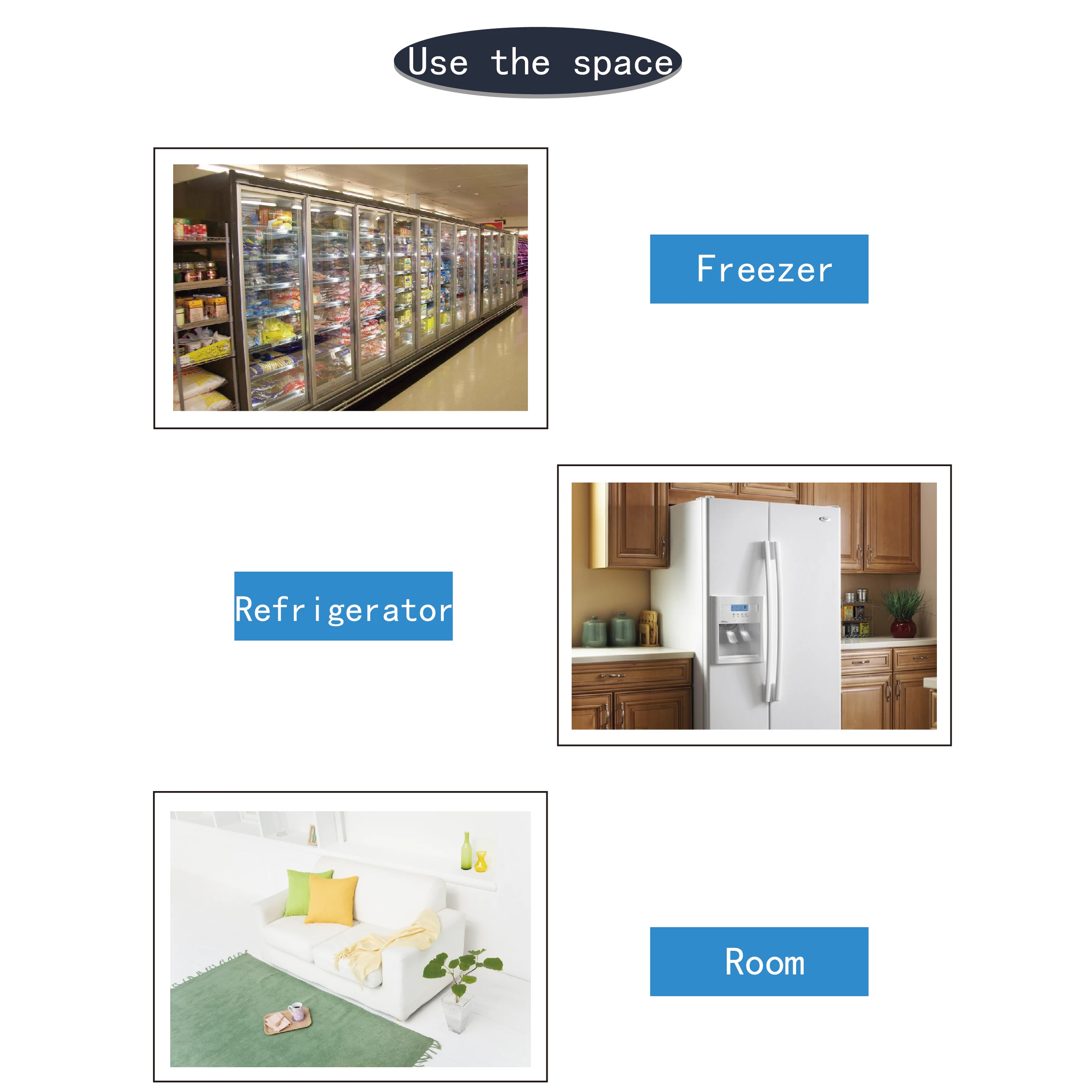 Thermometer Digital Refrigerator, Freezer, Freezer Magnetic Thermometer with Alarm Clock 5