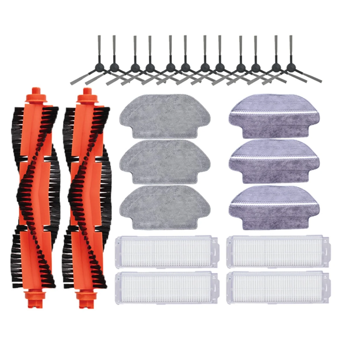 

Запчасти для робота-пылесоса Mijia 3C B106CN, насадка на швабру, основная и боковая щетки, фильтр НЕРА, тряпка, сменные детали