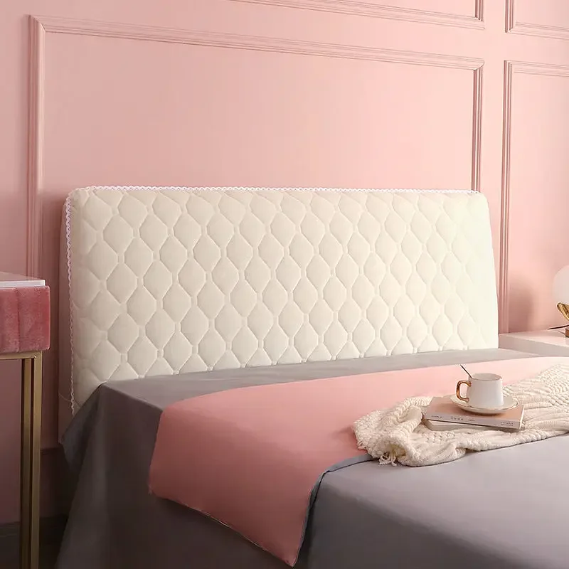 Velvet headboard cover bed headboard cover Soft Thicken Velvet Quilted Headboard Cover Solid Color All-inclusive Universal Bed Head Cover Luxury Bed Back Protector