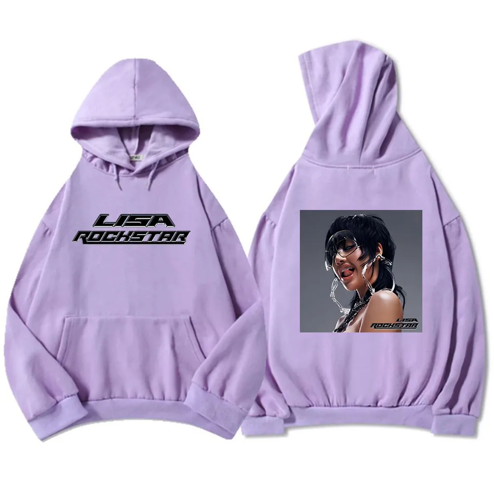 Lisa-男性用ロックスターパーカー,グラフィックプリントの