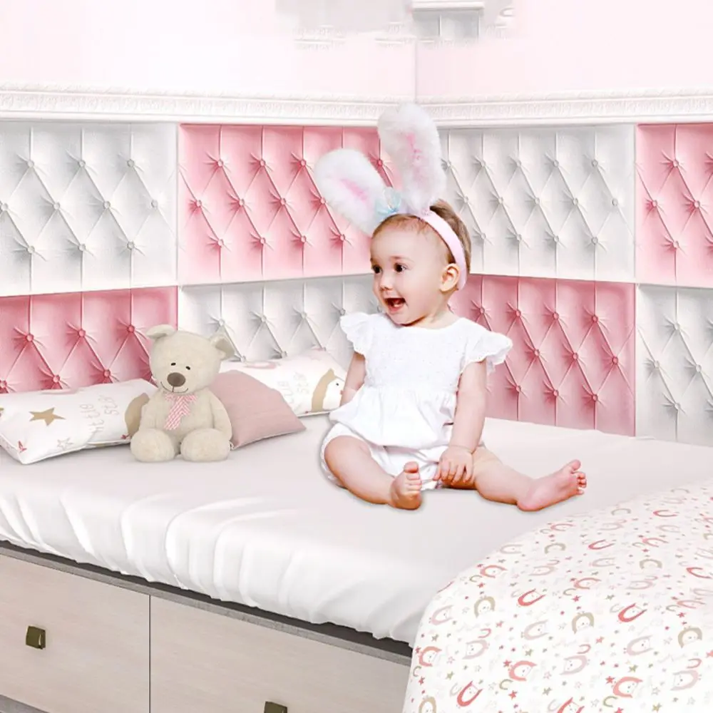 Home Decoration Thicken 3D Wall Stickers Anti-Collision Self-adhesive Soft Cushion Diy Wallpaper Kids Bedroom