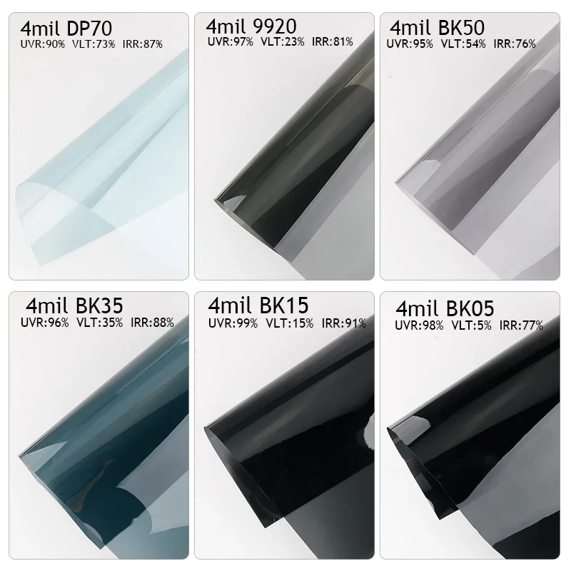 Multi-Size Clear Window Film Transparent Security Glass Film 4 Mil Safety Self Adhesive Window Tint Explosion Shatter-proof Foil window film