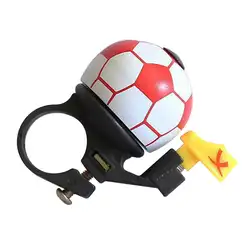 Kids' Cartoon Football Bicycle Bell - Cute Handlebar Accessory (Red Yellow)