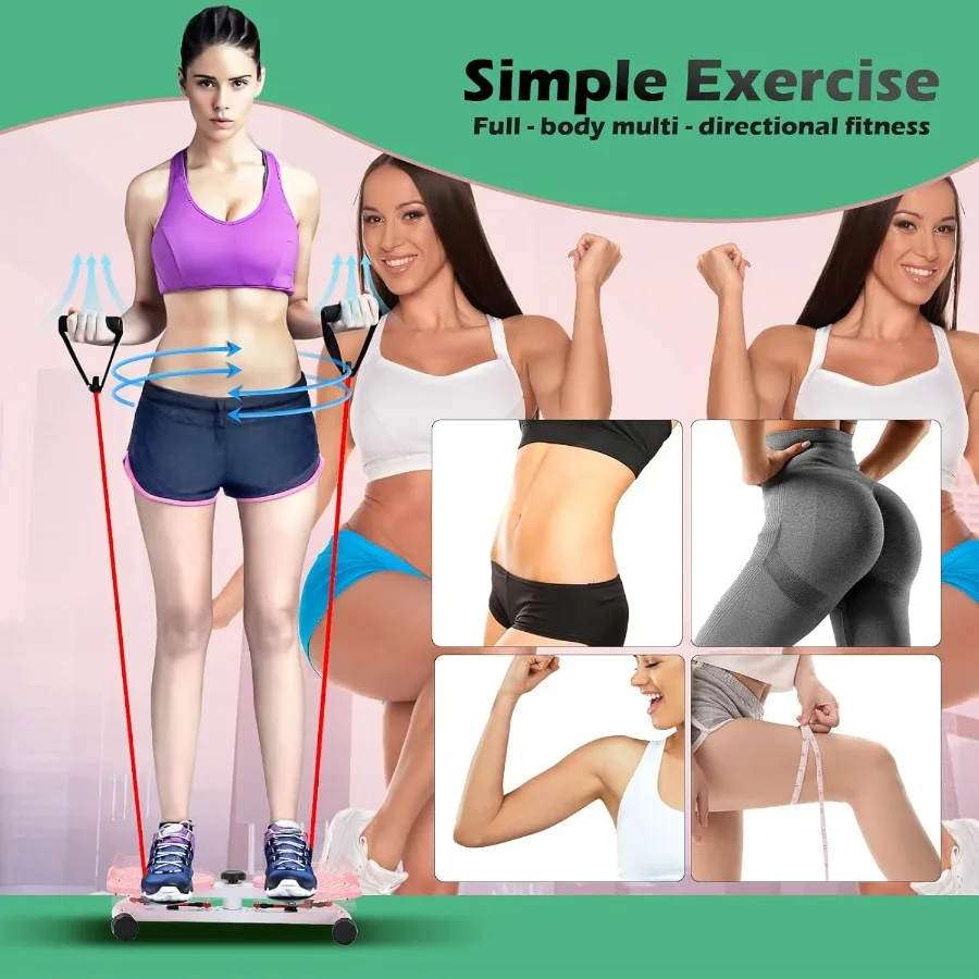 Waist Twister Machine, Adjustable Exercise Twist Board for Women Men, Noiseless Ab Twister for Home Gym Equipment, 330 lbs Capac