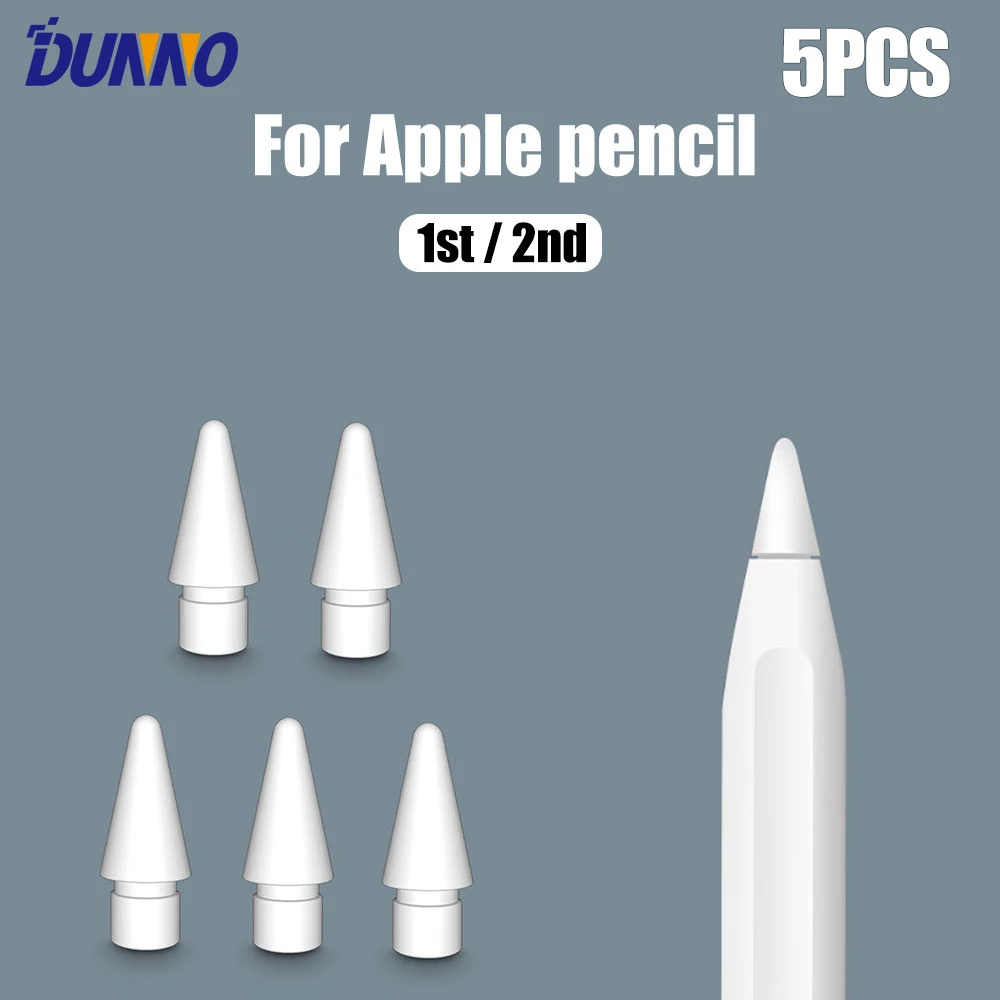 5 pezzi per la sostituzione della punta della matita originale Apple per Apple Pencil 1a 2a generazione per Apple Pencil 1 2 Tip Nib ricambio sostituire