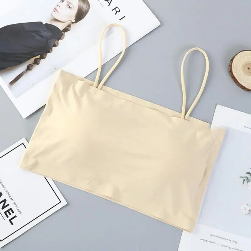 Fashion Tube Top For Women Summer Sexy Bra Push Up Breast Wrap Lingerie Underwear Ice Silk Seamless Female Bralette Lingerie women lingerie bra women tube tops