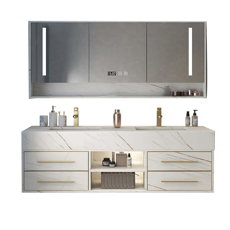 Factory Outlet High Quality Modern Eco-friendly Water Proof Wall Mounted Bathroom Basin Cabinet