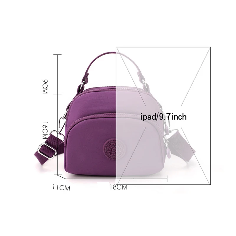 Small Shoulder Bag Korean Style Nylon Mobile Phone Bag Female Messenger Purse Crossbody Wallet Women Mini Handbag сумка женска