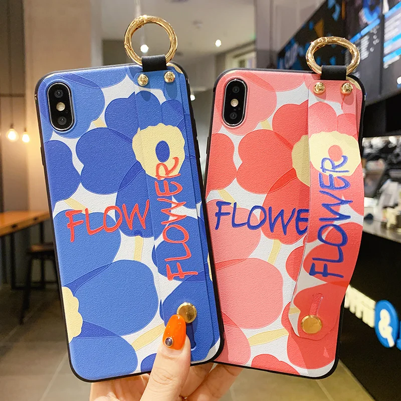 Tulip Flower Wrist Strap Phone Holder Cover