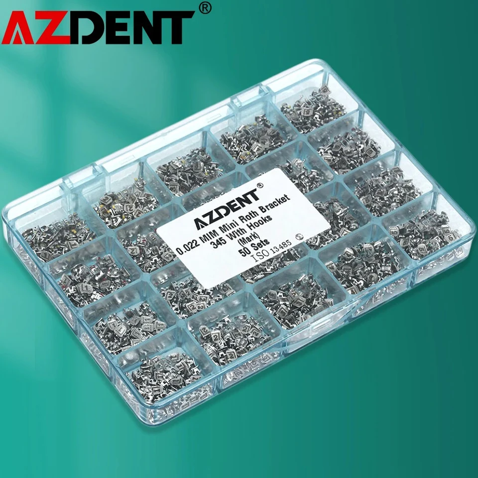 10 Kits Brackets Azdent Mini Roth 0.022 Hooks 3-4-5 | Cuotas Sin Interés