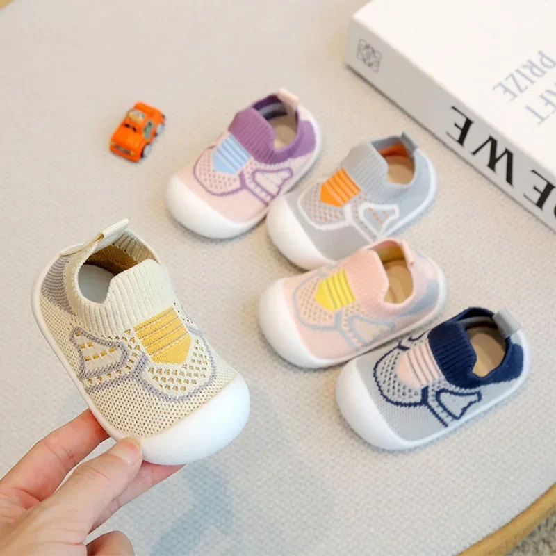 Description Picture 2 of itemToddler Shoes Non-slip Soft Bottom Baby Shoes Breathable Mesh Socks Shoes One-step Baby Baby Toddler Shoes