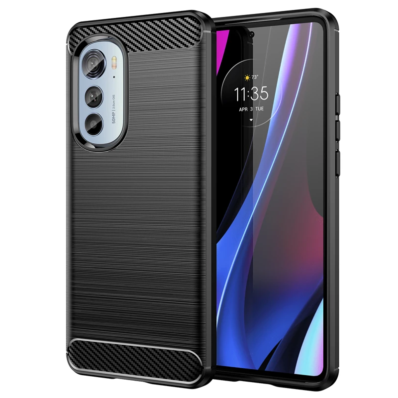 Enhanced Bumper Anti-Knock Silicone Carbon Fiber Phone Case