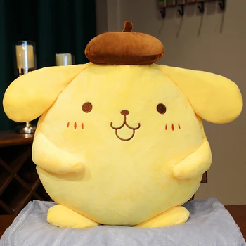 40-50cm Sanrio Pompompurin Stuffed Plush Toys Big Size Lovely Pillow Gift Kids Super Soft Pom Pom Purin Plushie Doll Room Decor 6