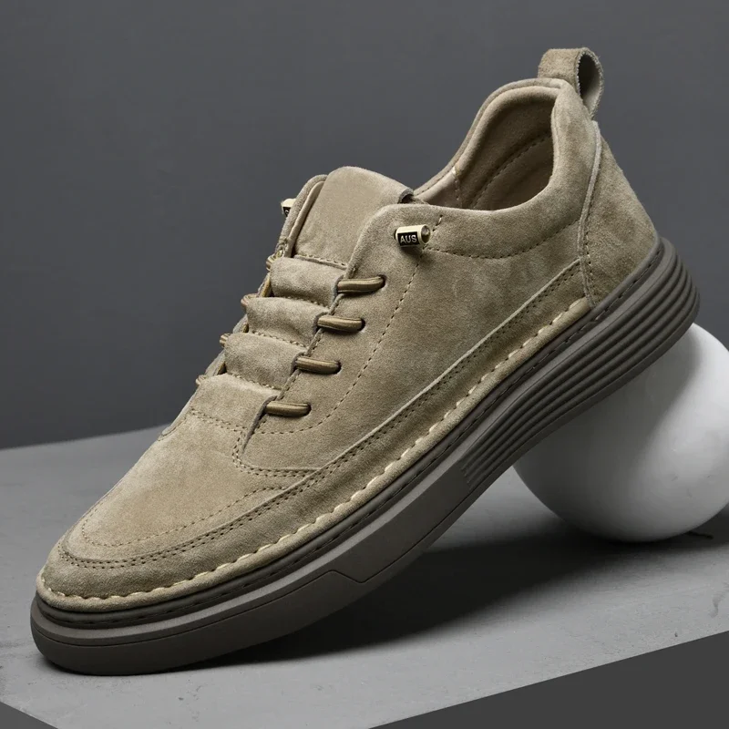 Mens Sneakers Genuine Leather Casual Skate Shoe Outdoor Driving Luxury Brand Male Vulcanize Shoes New Fashion Men Tenis Footwear 5