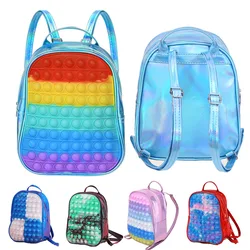 Sac à dos à bulles anti stress pour filles, jouets pour enfants, sac à bandoulière à fossettes simples pour femmes 