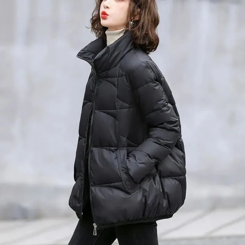 2023 New Women Down Jacket Winter Coat Female Short-length Loose Parkas Frivolous Big Size Outwear Warm Fashion Overcoat