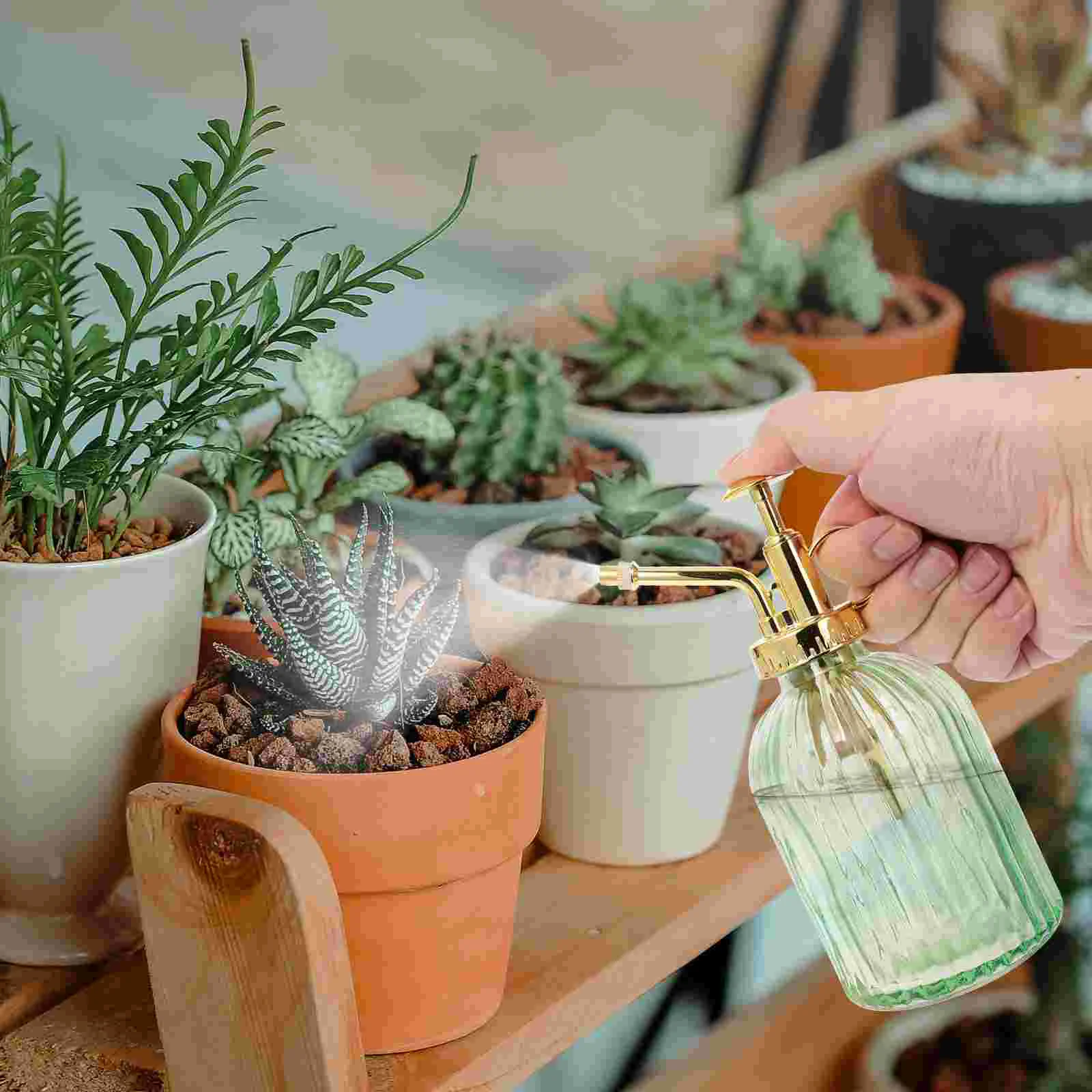 Glass Plant Mister Spray Bottle Vintage Plant Spritzer Watering Bottle Plants Watering Can Gardening Home Sprinklers watering can pressure spray bottle watering nozzle water sprayer watering pot flower watering pot
