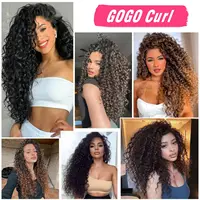 GoGo Curl Crochet cheveux pour femmes noires courte plage Curl bohème Crochet tresses naturel noir vague profonde cheveux synthétiques 6