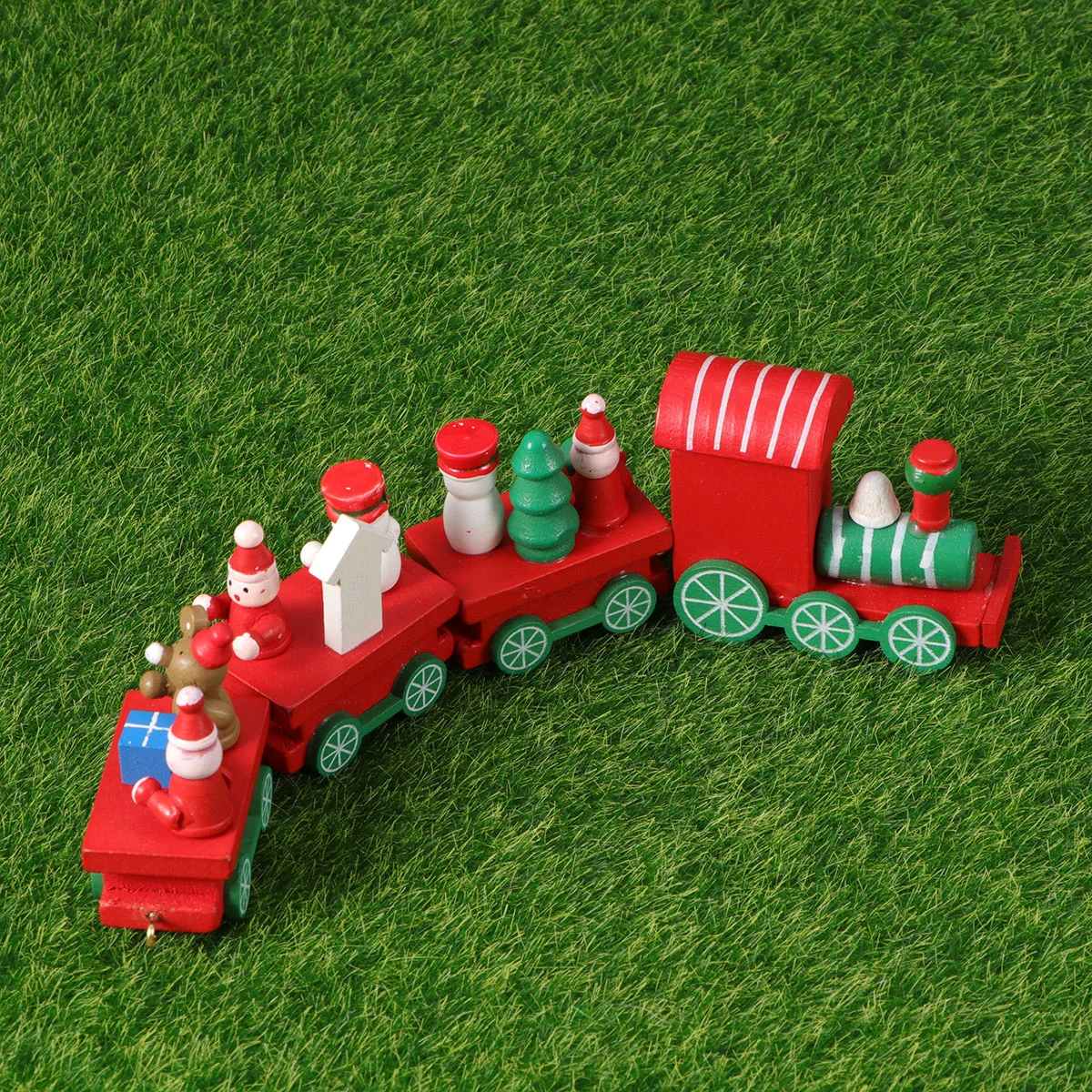 

Mini Desktop Ornament Train Kids Table Window Decoration Supplies Bamboo Wooden