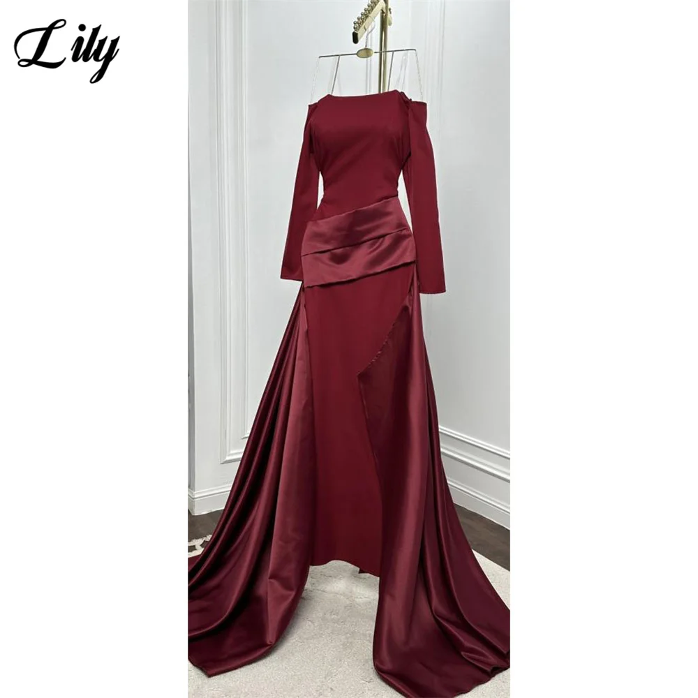 Lily Burgundy Elegant Prom Dress - Style Inspiration