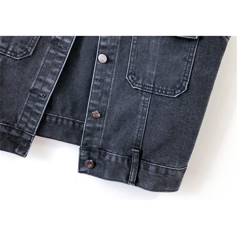 2023 Vest for Women Jeans Veste Femme Casual Sleeveless Black Short Jacket Single-breasted Pocket Female Waistcoat Overcoat