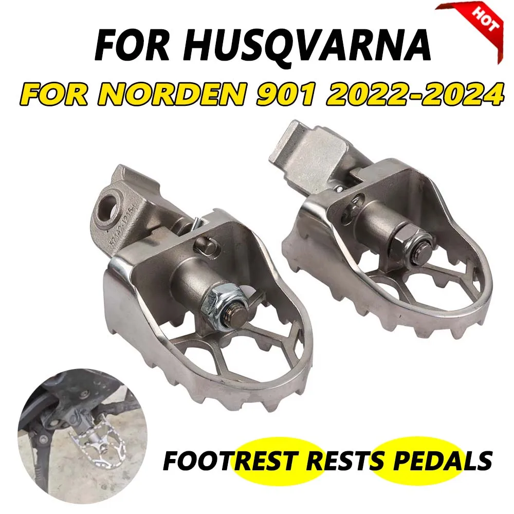 

For Husqvarna NORDEN 901 NORDEN901 2022 2023 2024 Motorcycle Accessories Footrest Footpegs Foot Pegs Rests Foot Pedals