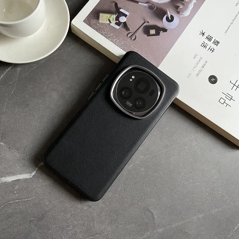 Plain leather pattern metal frame NIU Qi-Black