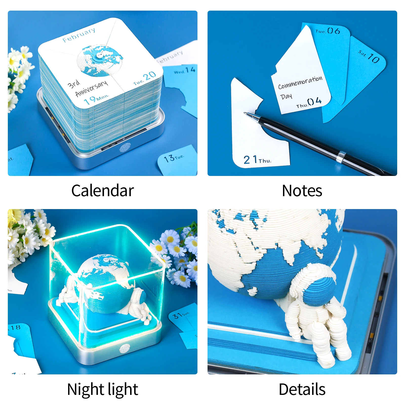 3d Desk Calendar 2026 SIWEME 3D Art Calendar Memo Pad 2026,Creative ...