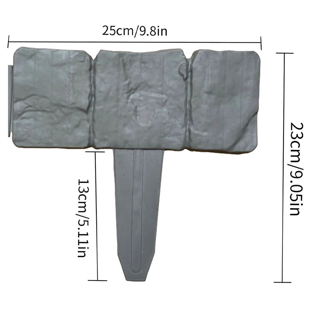10pcs Garden Landscape Edging Borders Insert Plastic Interlocking Lawn Edge DIY Easy Installation for Outdoor Patio Balcony Yard