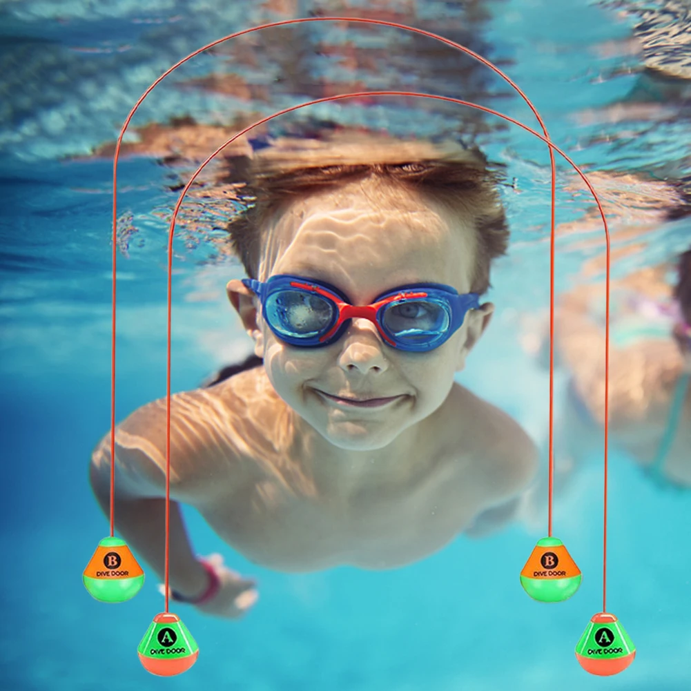 2pcs Through Door Diving Ring No Toxic Swim Through Door Toys Body Exercise Water Play Toys  PVC for Boys Girls