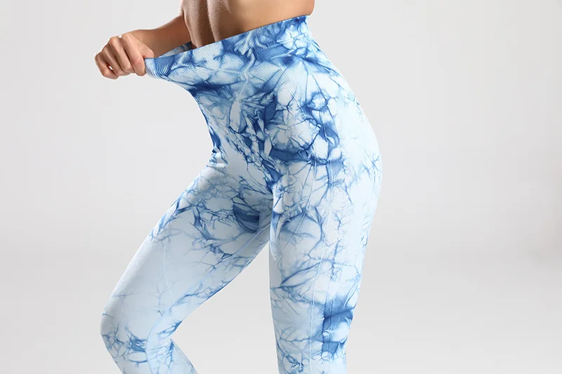 Tie Dye Seamless Gym Leggings Women Push Up Women Mallas Sports Fitness Contour Yoga Running Pants Elastic Leggins 3