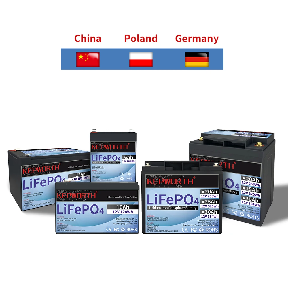 12V 6Ah 10Ah 12Ah 20Ah 25Ah 30Ah Batteria Al Litio Ferro Fosfato 12V Lifepo4 Alimentazione Ricaricabile Run In Serie O Parallelo