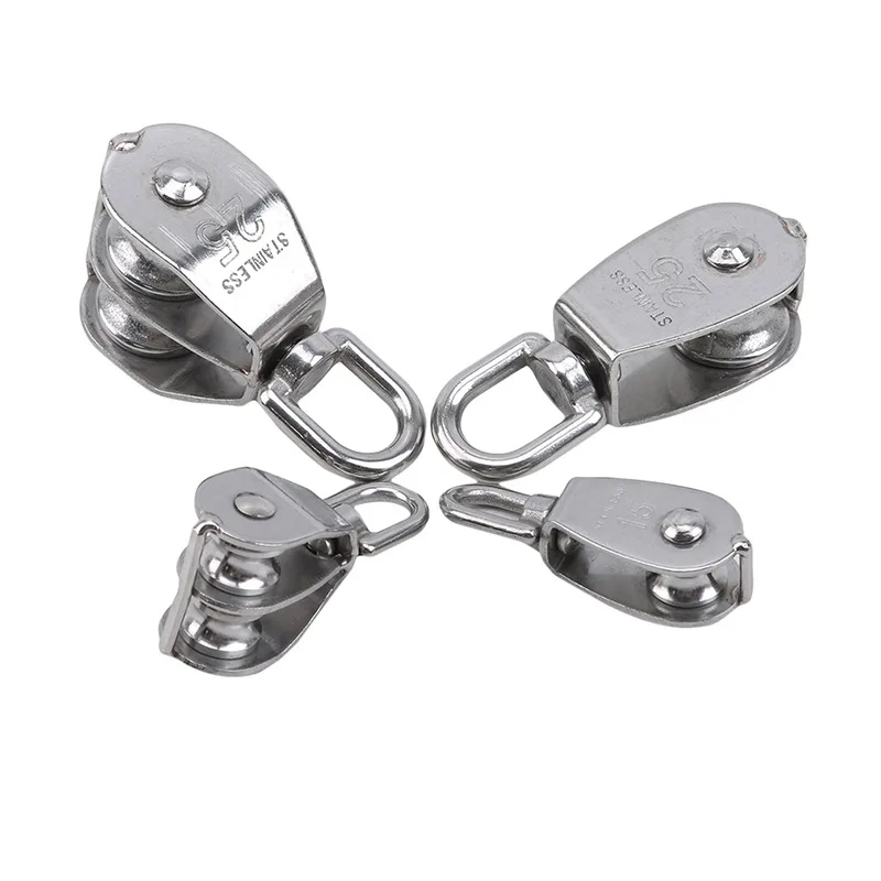M15/M25 Single/Double Wheel Swivel Lifting Rope Pulley Set Lifting Wheel Tools Wire Rope Crane Pulley for lifting rope pulley
