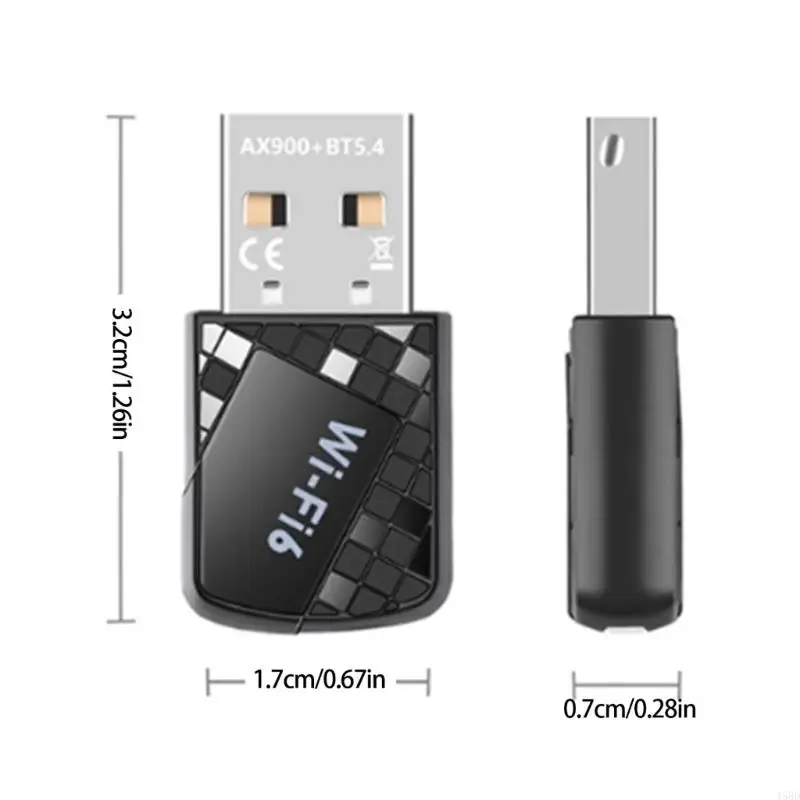 AX900 USB WiFi 6 블루투스 호환 어댑터 동글 더블 밴드 2.4Ghz 및 5GHz 네트워킹 무선 수신기 어댑터 동글