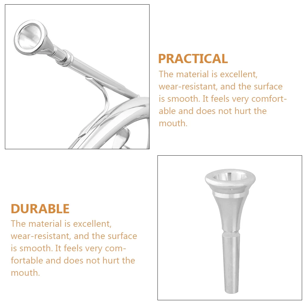 French Horn Mouthpiece Part Replacement Music Instrument Small Durable Supply for Useful Professional Tool Beginners
