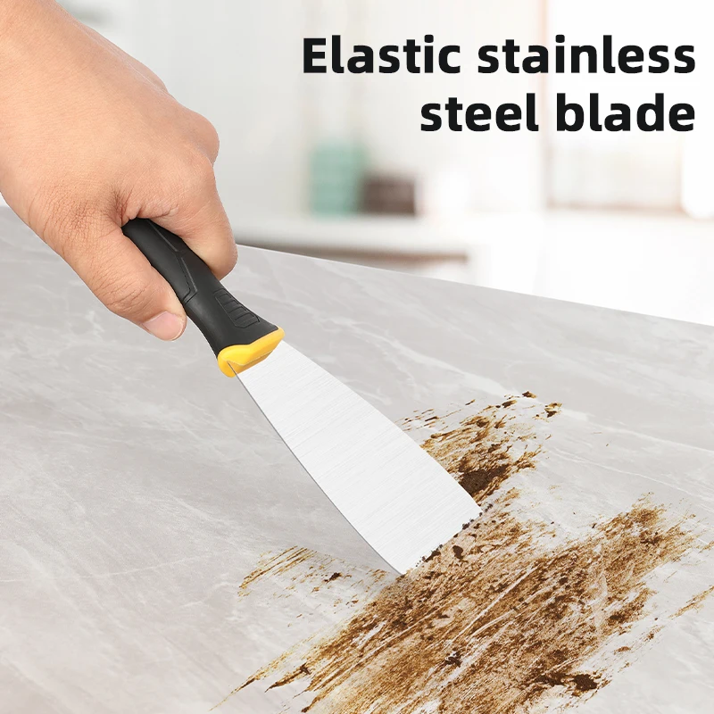 Putty Knife Scraper DELI 2'' 3'' 4'' Putty Trowel Grease Knife Professional Grease Knife Scrapers Dry Wall Scraper Decorative Paint Tools
