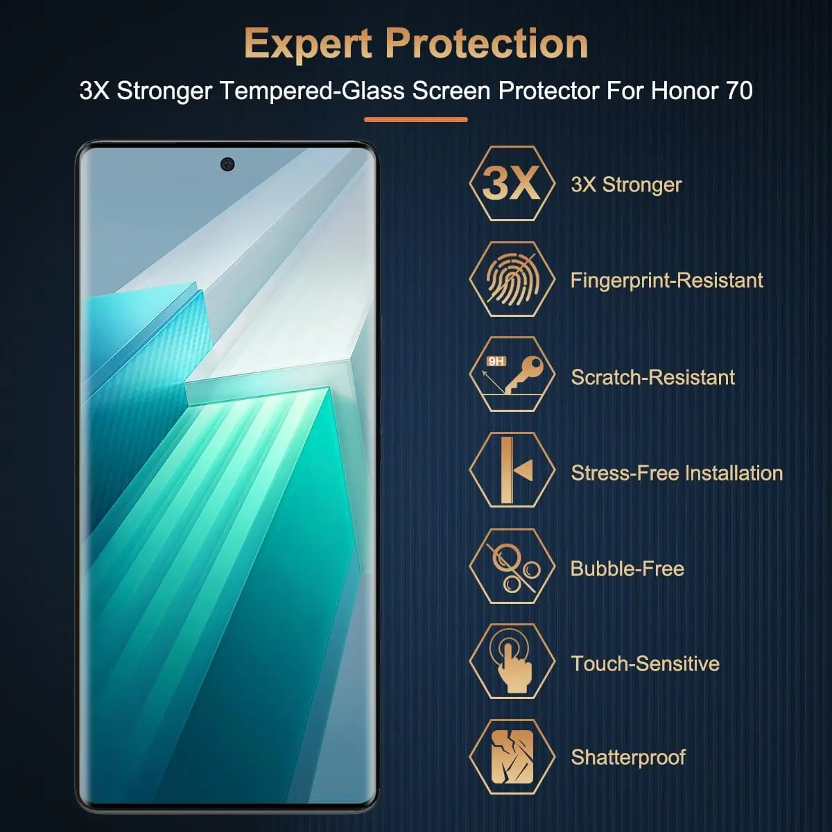 보호대 강화 유리 필름, Huawei Honor 60 70 Magic 5 6 Lite Pro 커브드 스크린, 2 PCs, 4PCs
