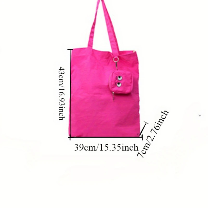 High Color Value Fshion Trend Embroidery Color Cloth Bag Cute Foldable Storage Bag Daily Casual  All-Match Shoulder Bag
