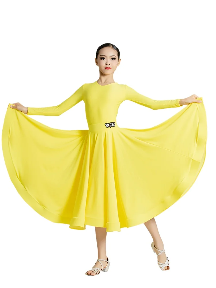 Modern Dance Skirt Suit Competition Performance Art Test Dress Gb Dance Suit Children Waltz Ballroom Dress