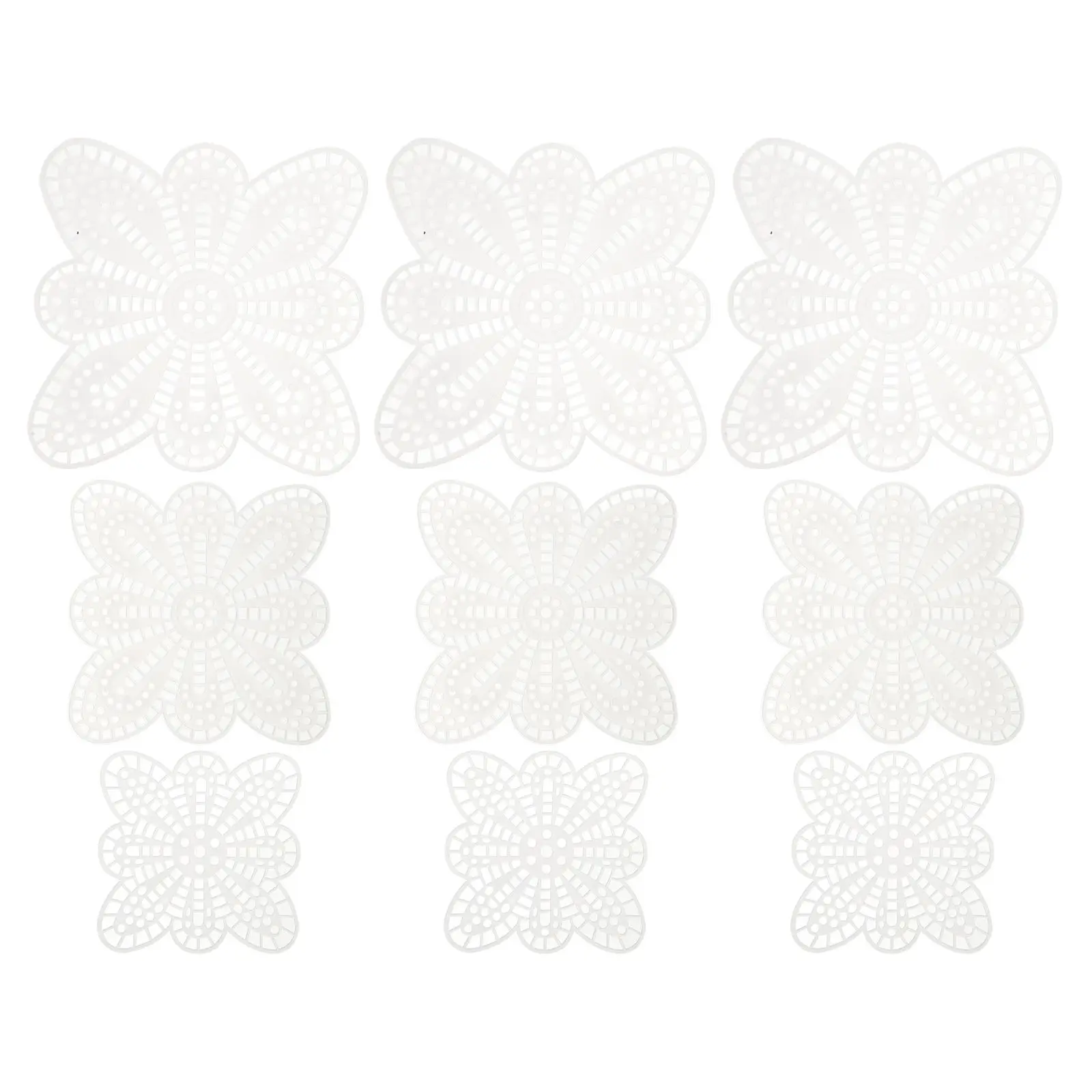 15 Pcs Plastic Mesh Canvas Sheets Petal Grid Design Large Medium Small Diy Cross Stitch Bead Weaving Projects Plastic Canvas