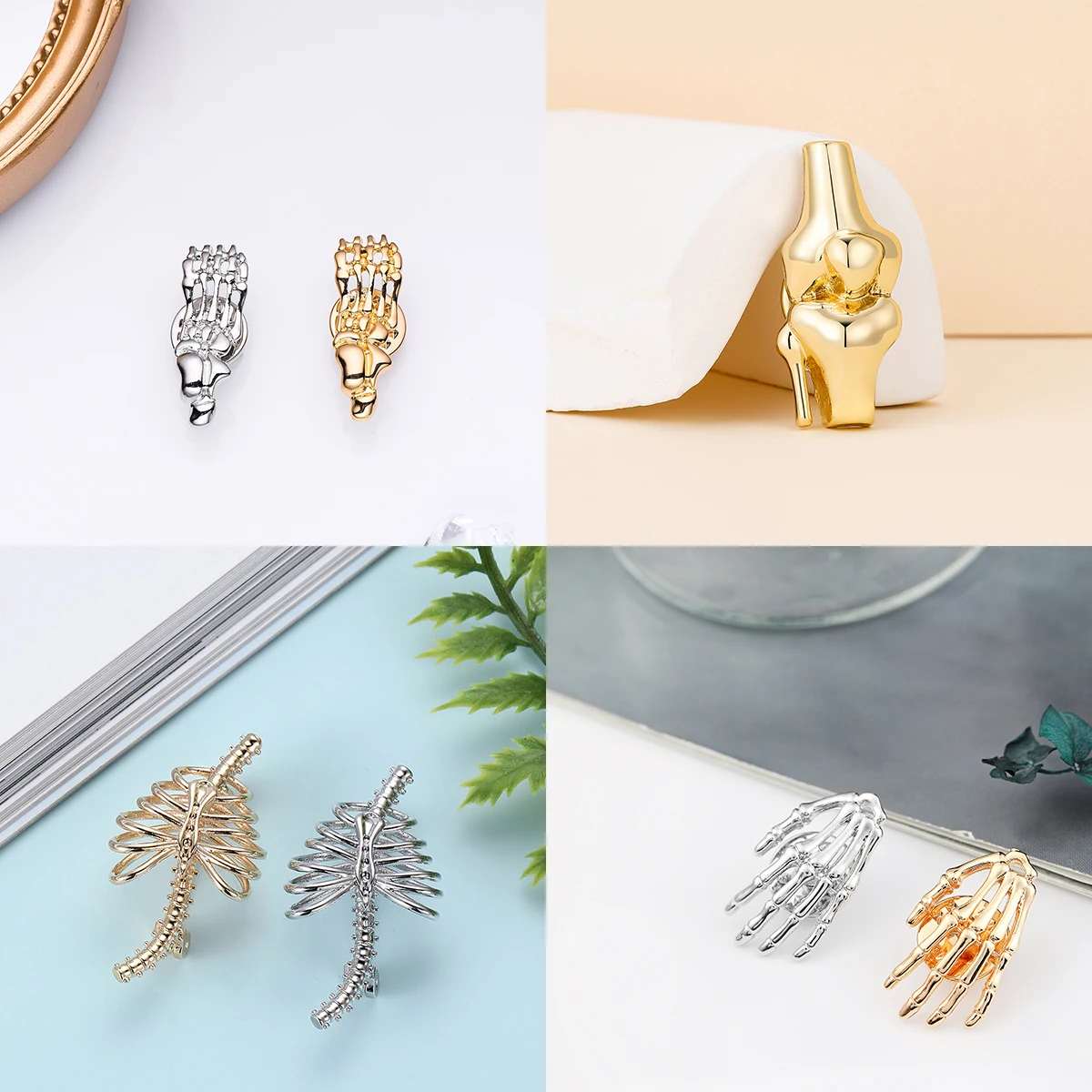 Orthopedics Bone Pins Enamel Brooch Medical Anatomy Lapel Lanyard Bag Coat Badge Accessories Gift For Doctor Student enamel pins pin brooches clothing brooch enamel brooches