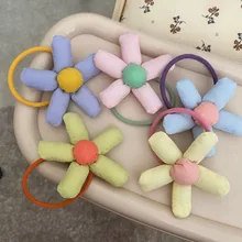 

Cute Cloth Flower Girls Hair Ties Candy Color Elastic Hair Bands Ponytail Hair Rope Rubber Band Hair Gum Scrunchies Accessories