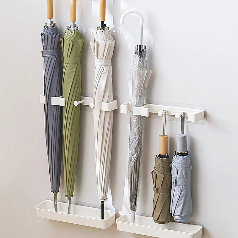 Umbrella Stand Anti-slip Holder Adjustable Height Store Umbrellas Practical Wall-mounted Leaching Shelf