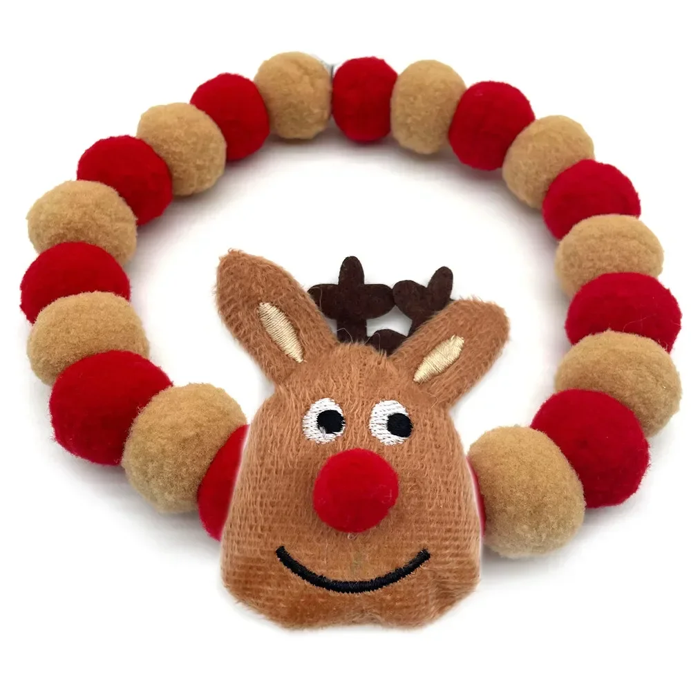 Collar con bolas de pelo 30 piezas para perros