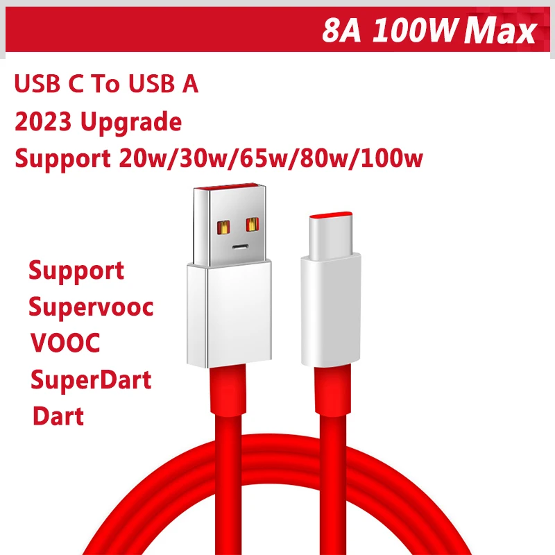 High-Speed 65W SuperVOOC USB Type-C Charging Cable
