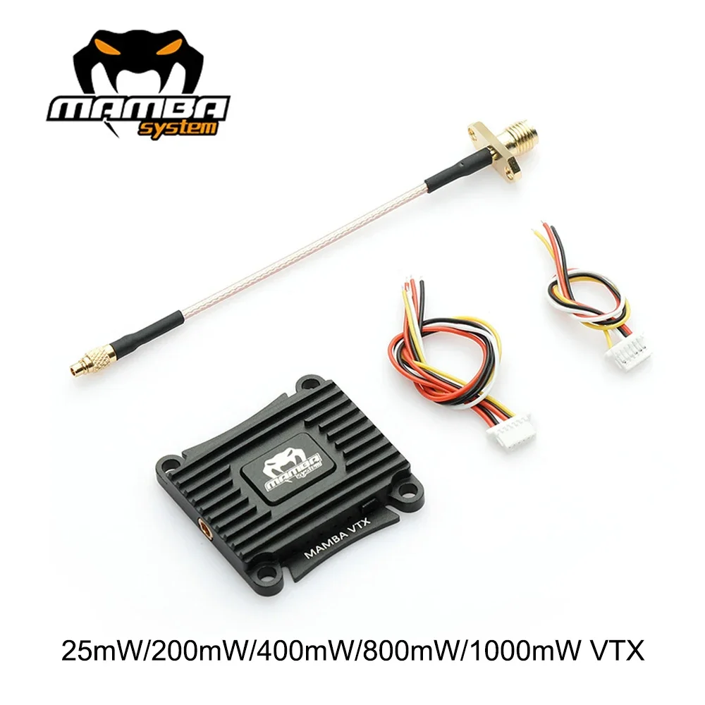 

DIATONE MAMBA 25mW/200mW/400mW/800mW/1000mW VTX Ultra 1W Video Transmitter NTSC / PAL MMCX 36×36×6.5mm M3 for FPV Racing Drone