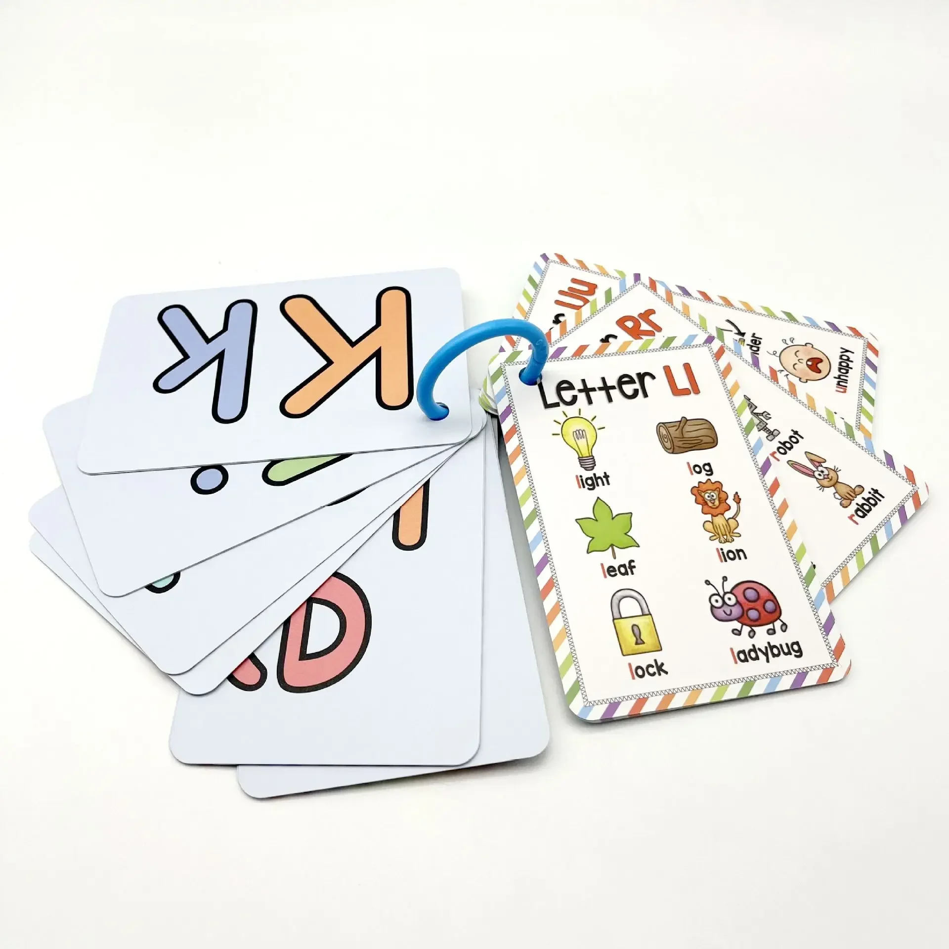English 26 Letters Alphabet Phonics Pocket Flash Cards Early Educational Learning English Word Toys 4