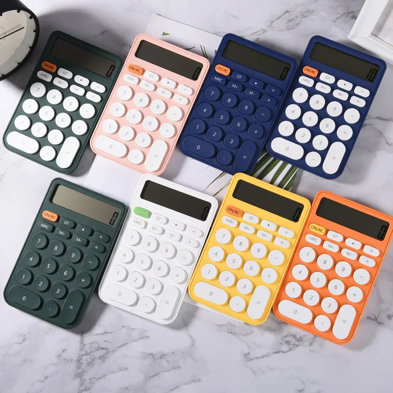 

New Simple Square Calculator Student Learning Assistant Accounting Mini Portable Energy Saving Calculator Student Stationery