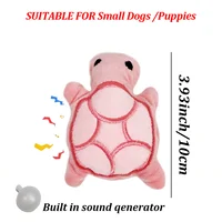 Mini cute turtle dog plush toy, squeaking dog teething sound toy, soft and safe, good for dental health, suitable for puppies 2
