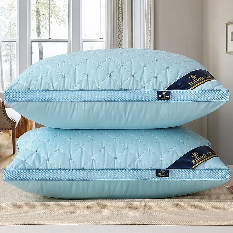 2 Pcs Hilton Pillow Support Cervical Vertebra To Help Sleep Single Home Does Not Collapse Pillow Core 48x78cm 4
